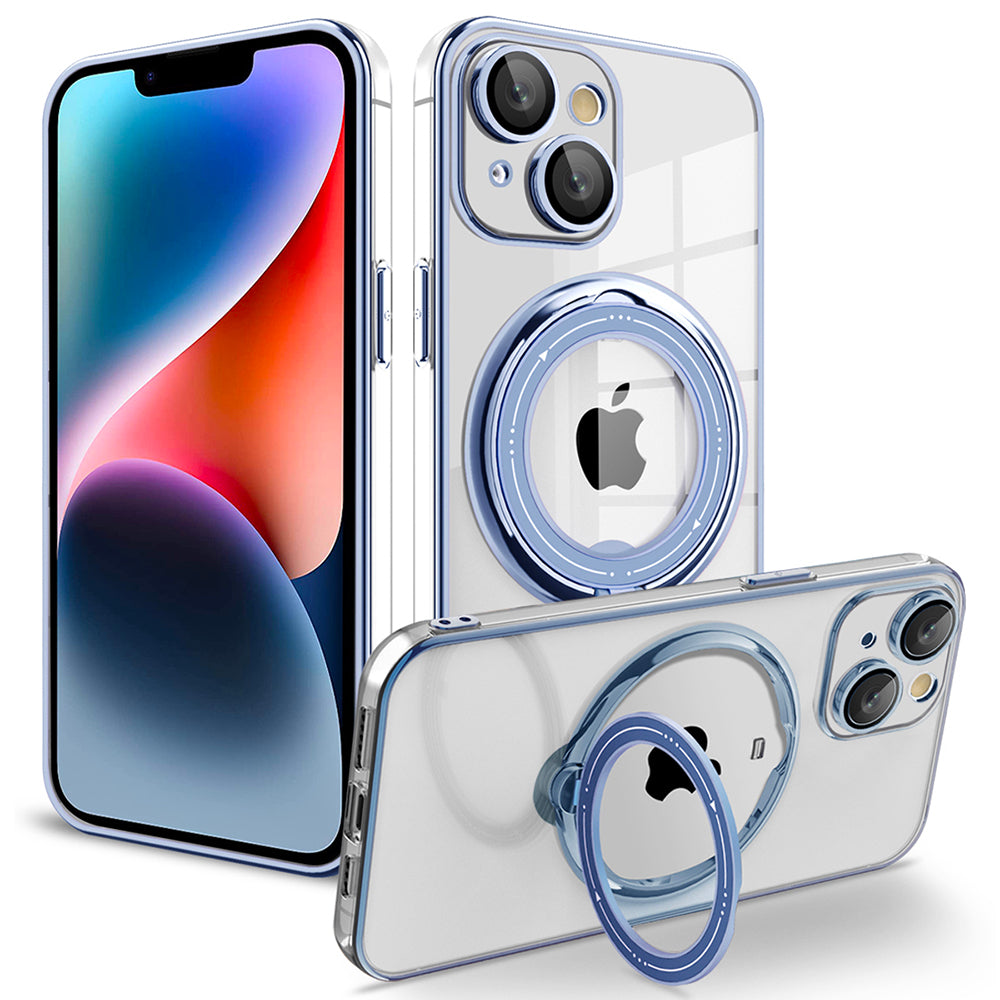 Phone Case for iPhone 14 Plus PC TPU Rotation Kickstand Cover Compatible with MagSafe Phone Case for iPhone 14 Plus PC TPU Rotation Kickstand Cover Compatible with MagSafe